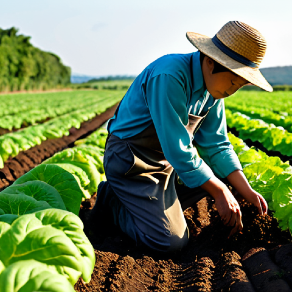 친환경농업 기술자의 주요 직무와 역할 - **Prompt 1: Soil & Plant Whisperer**
    A highly detailed, realistic photograph of a Japanese agric...