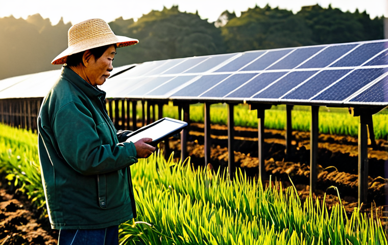 친환경농업 기술자의 주요 직무와 역할 - **Prompt 1: Soil & Plant Whisperer**
    A highly detailed, realistic photograph of a Japanese agric...