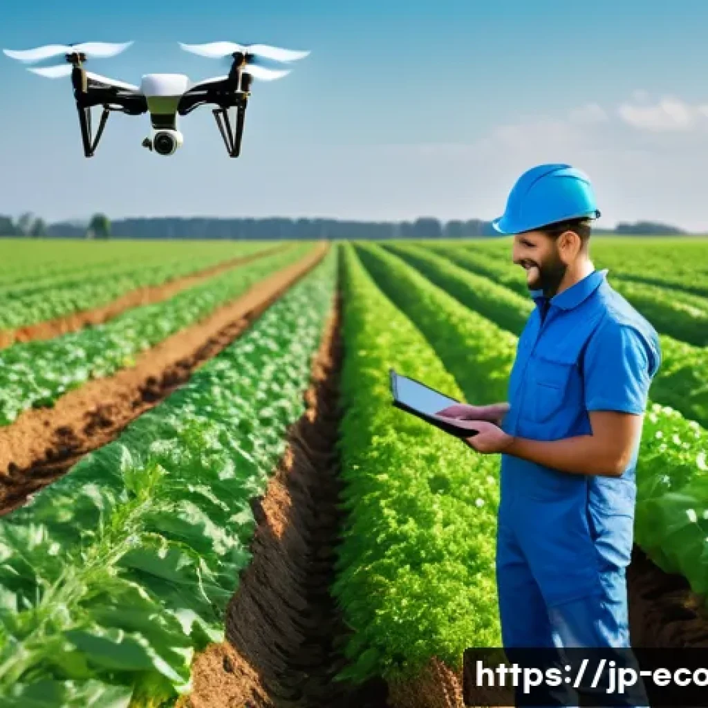 친환경농업기술자 경력 관리 방법 - A Young, Enthusiastic Eco-Friendly Agricultural Engineer Utilizing Smart Technology in a Lush Field*...