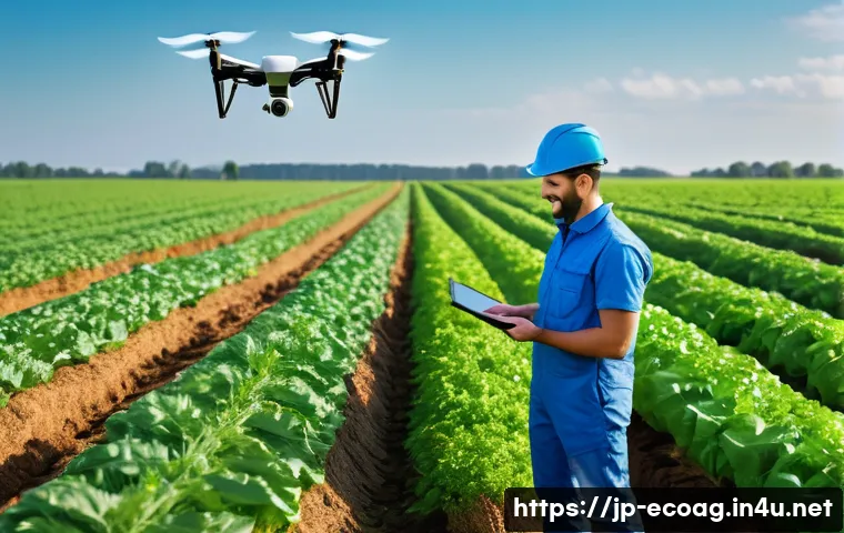 친환경농업기술자 경력 관리 방법 - A Young, Enthusiastic Eco-Friendly Agricultural Engineer Utilizing Smart Technology in a Lush Field*...