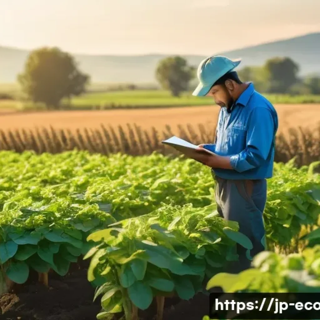 친환경농업기술자 자격증의 실용성 - **A dedicated male or female Environmentally Friendly Agricultural Technician**, dressed in comforta...