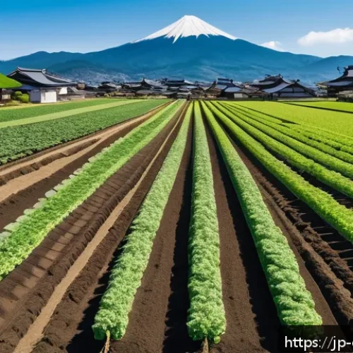 친환경농업기술자 이직 준비를 위한 조언 - A modern environmentally friendly farm scene in Japan during spring, featuring a skilled Japanese ag...